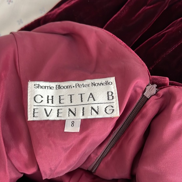 Plum Velvet Chetta B evening Dress Vintage -  New - Picture 3 of 3